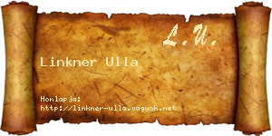 Linkner Ulla névjegykártya